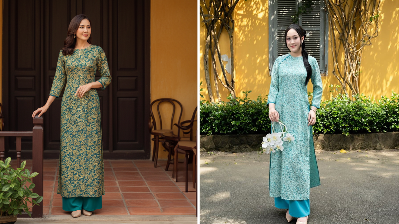 Áo lụa trung niên cao cấp