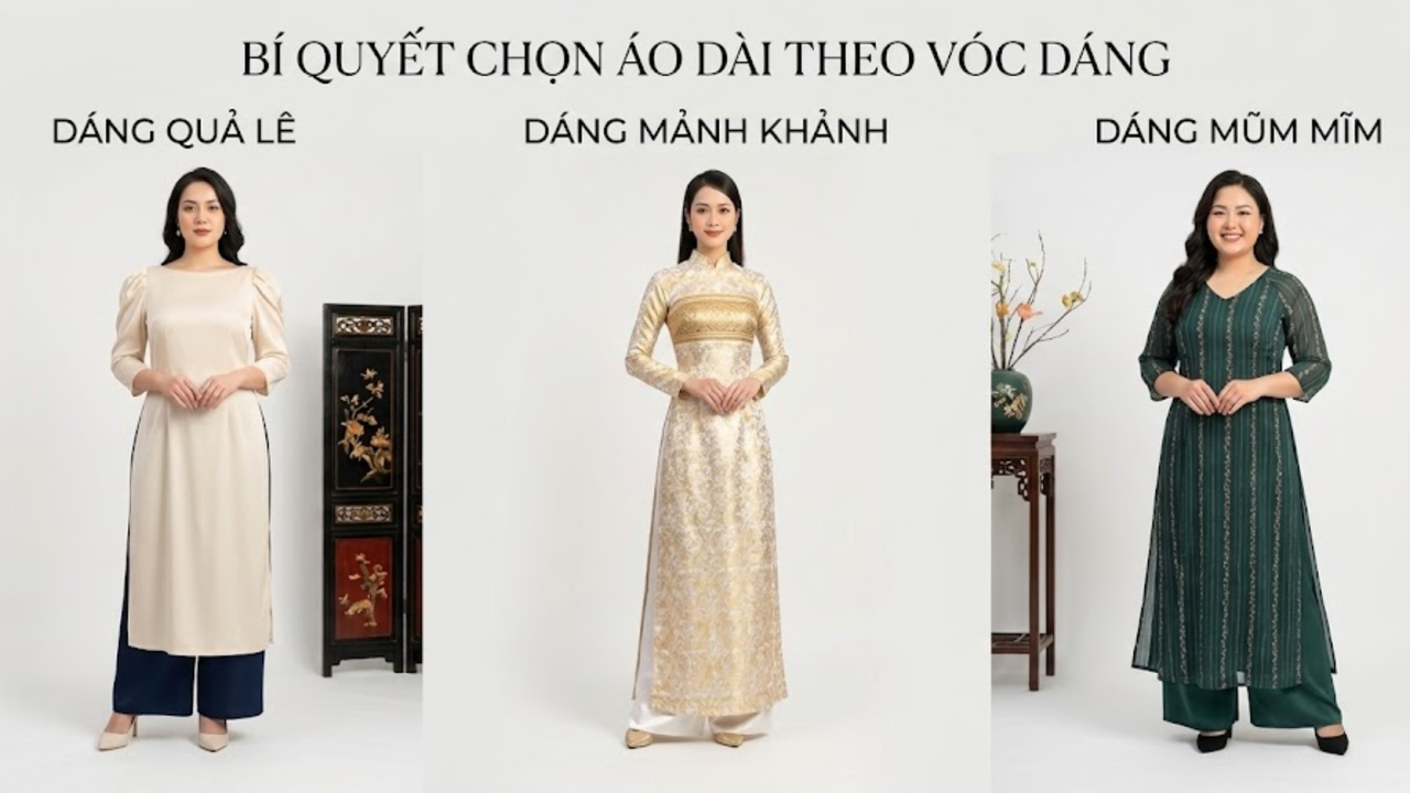 Cách chọn áo dài phù hợp với từng dáng người