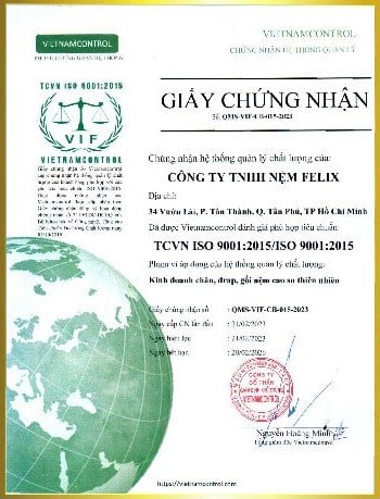 CHỨNG CHỈ ISO 9001