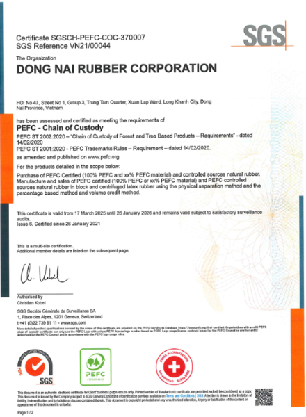 CHỨNG NHẬN PEFC