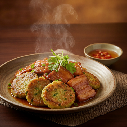 Cách làm Chả Cốm kho thịt ba chỉ đậm đà hao cơm khó cưỡng
