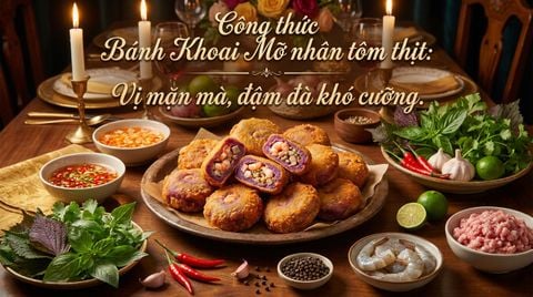 Công thức Bánh Khoai Mỡ nhân tôm thịt: Vị mặn mà, đậm đà khó cưỡng