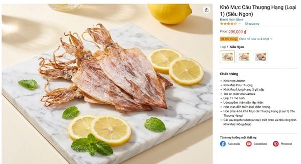 Cửa hàng online khô mực câu thượng hạng giao hàng tận nơi