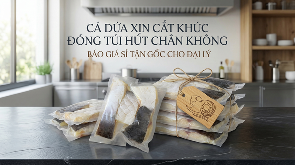 Cá dứa xịn cắt khúc đóng túi hút chân không: Báo giá sỉ tận gốc cho đại lý.