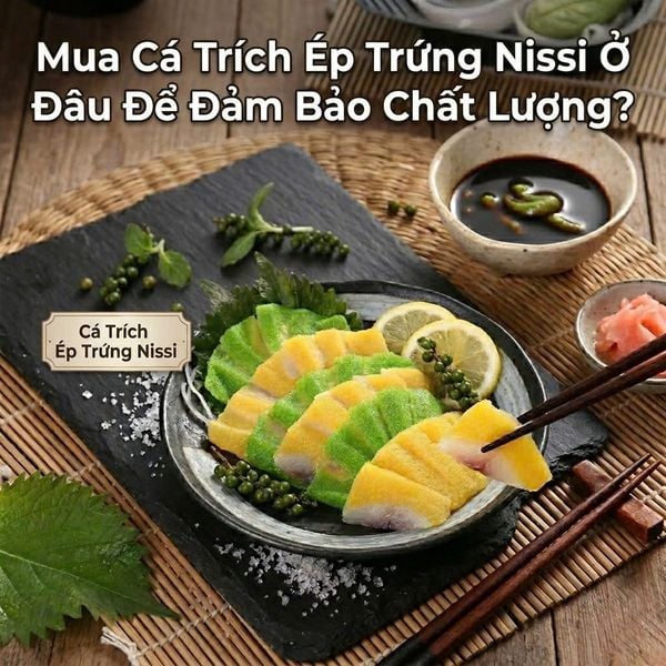 Cách rã đông và thưởng thức Cá Trích Ép Trứng Nissi chuẩn vị nhà hàng Nhật.