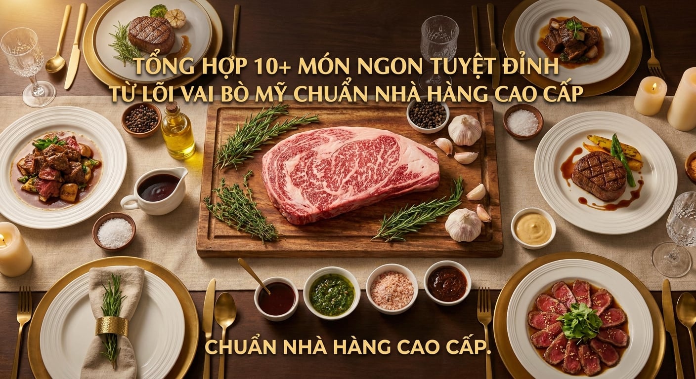 Tổng hợp 10+ Món Ngon Tuyệt Đỉnh Từ Lõi Vai Bò Mỹ Chuẩn Nhà Hàng Cao Cấp
