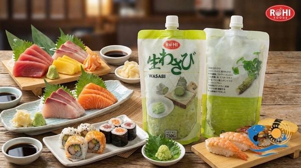 Wasabi tươi và mù tạt dạng tuýp khác nhau thế nào? Nơi mua sỉ túi 750gr có nắp cho quán Sushi.