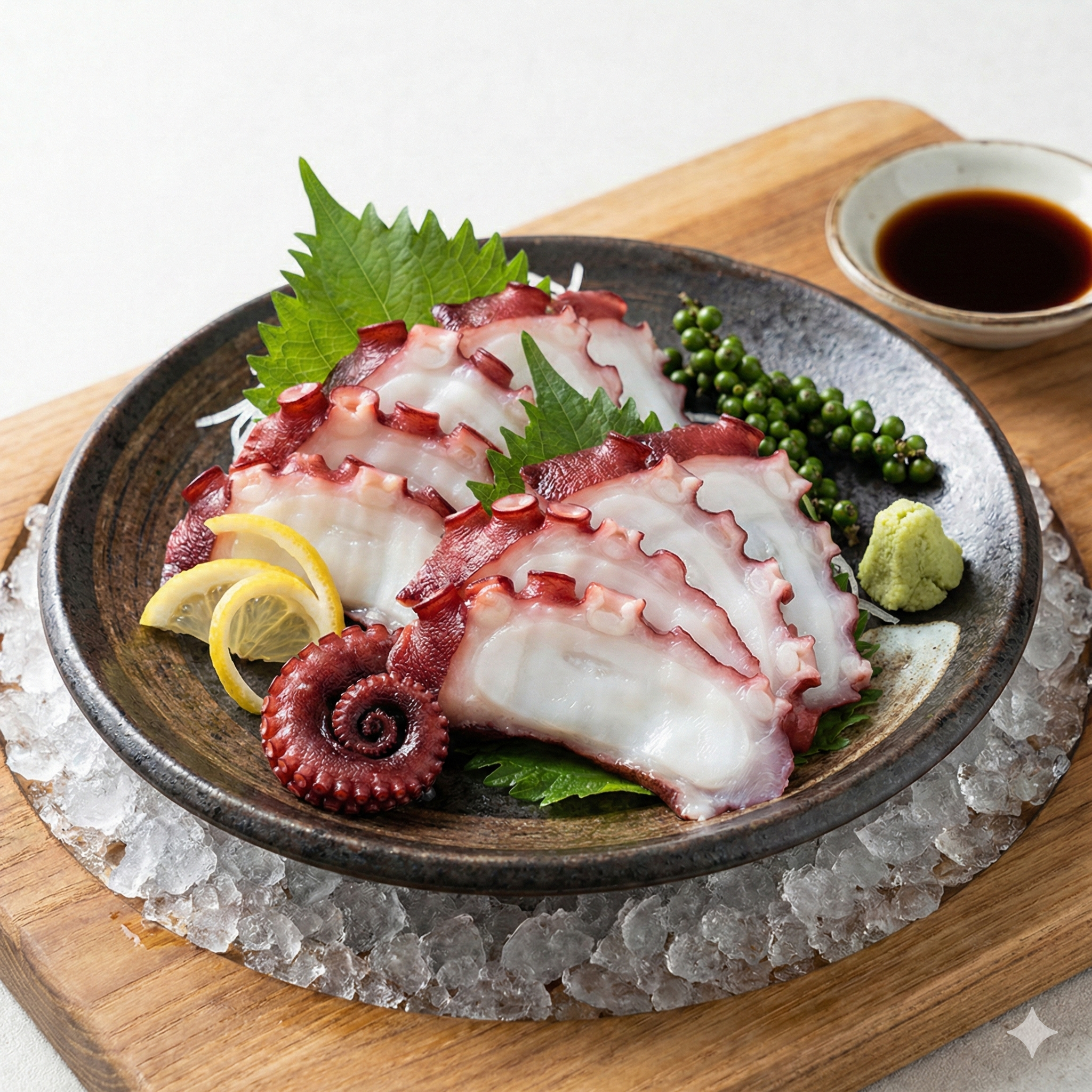 Bạch Tuộc Đỏ Sashimi tươi sống, cắt lát tinh xảo