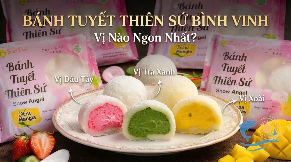 Bánh tuyết thiên sứ Bình Vinh vị nào ngon nhất? Hướng dẫn cách rã đông không bị nhão bánh. hình 1