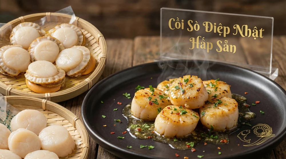 Cồi sò điệp Nhật hấp sẵn làm món gì nhanh, bổ dưỡng cho mâm cơm cuối tuần? hình 1