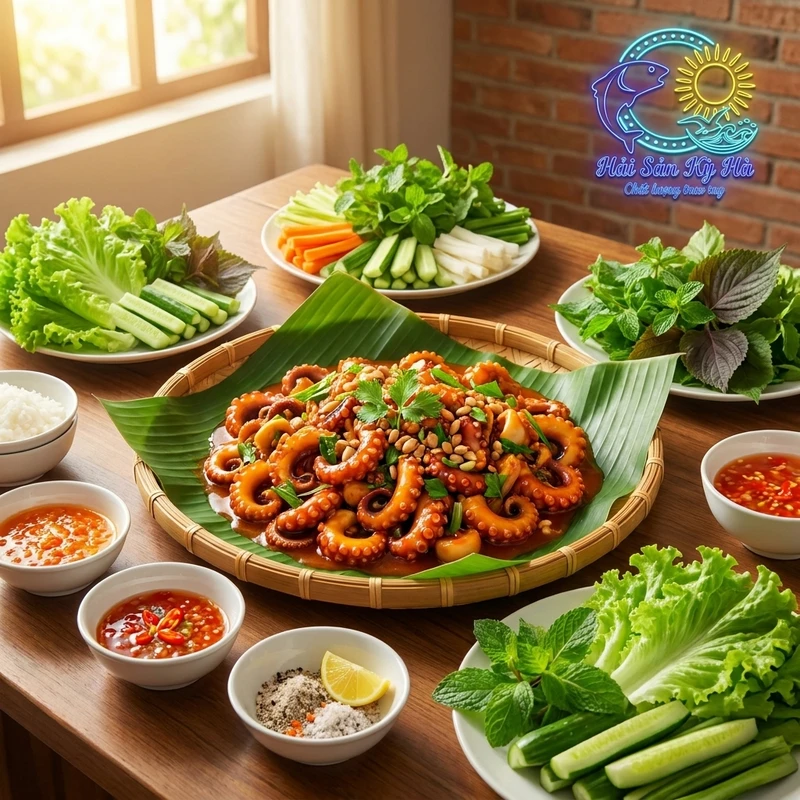Thành phẩm Hướng dẫn làm bạch tuộc thiên nhiên rim me chua ngọt đậm đà khó quên