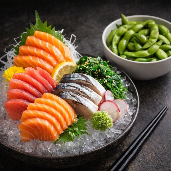 Combo Sashimi và Đậu nành Nhật