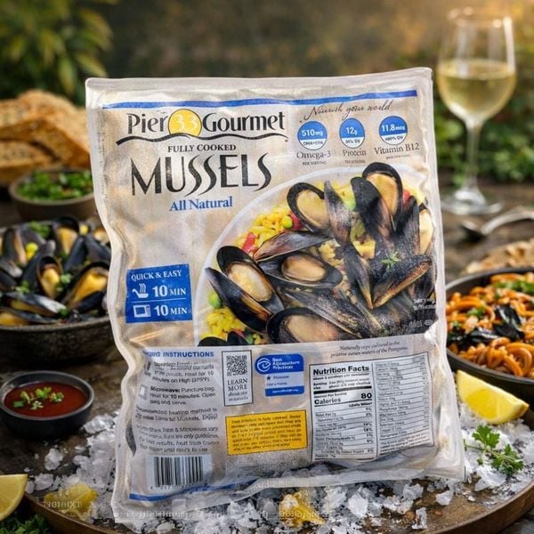 Túi vẹm Chile 908g đông lạnh