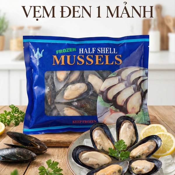 Vẹm đen 1 mảnh - Kho sỉ hải sản kỳ hà