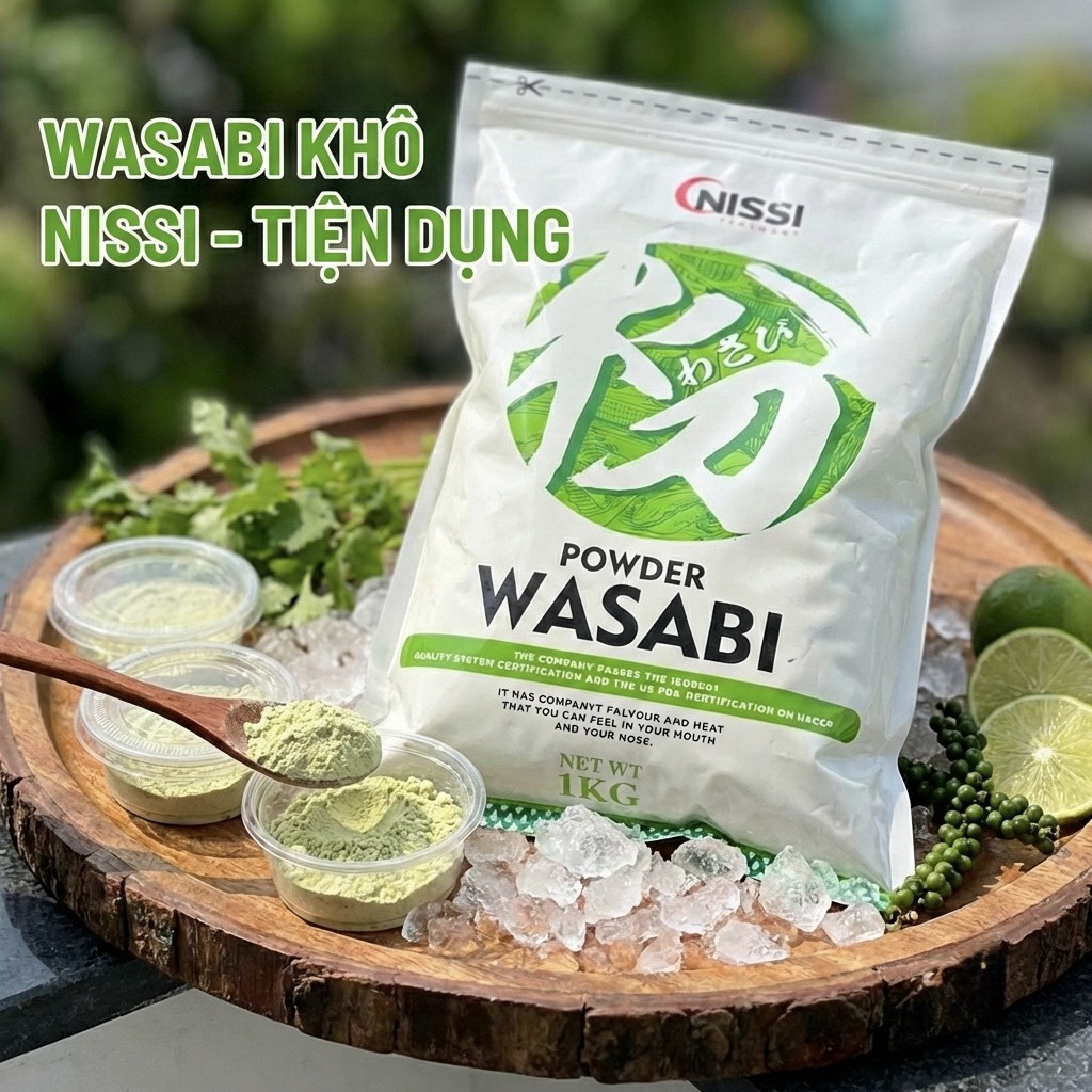 Chén Wasabi Khô đã pha, sánh mịn, sẵn sàng cho bữa tiệc ẩm thực