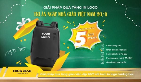 Giải pháp quà tặng giáo viên dịp 20/11 với balo in logo trường học