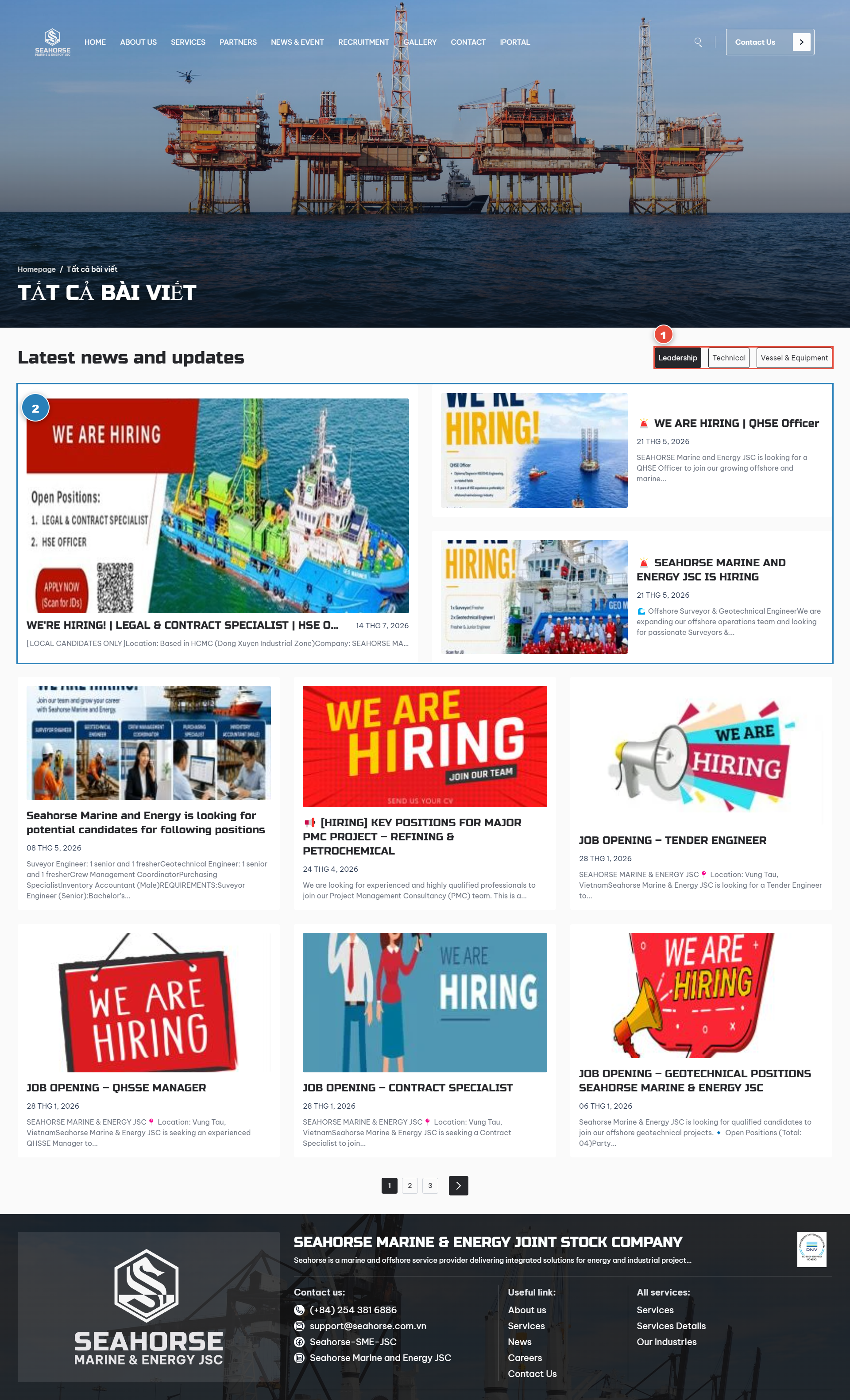 Trang Tin tức & Sự kiện (News & Events) Storefront