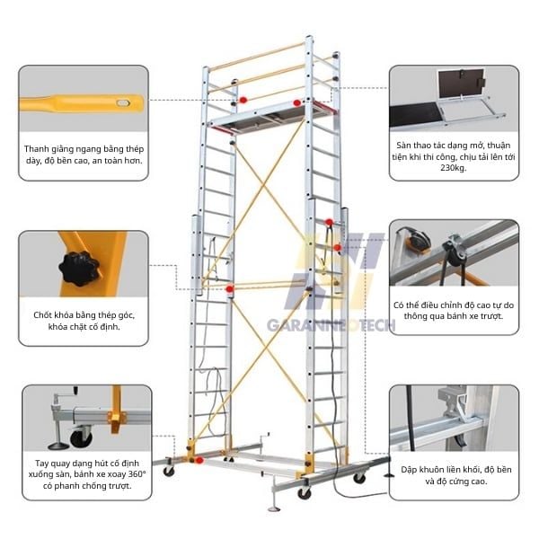 Giàn giáo xây dựng di động bằng hợp kim nhôm