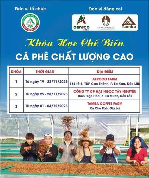 Khóa học “Chế biến cà phê nhân chất lượng cao” niên vụ 2025/26