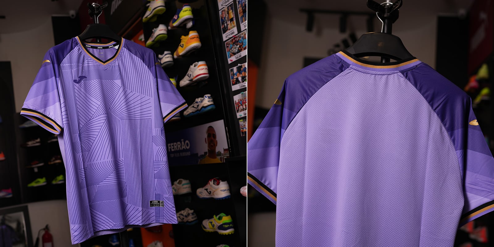 BỘ QUẦN ÁO BÓNG ĐÁ JOMA - 3145FPB105-090 - TÍM/ĐEN