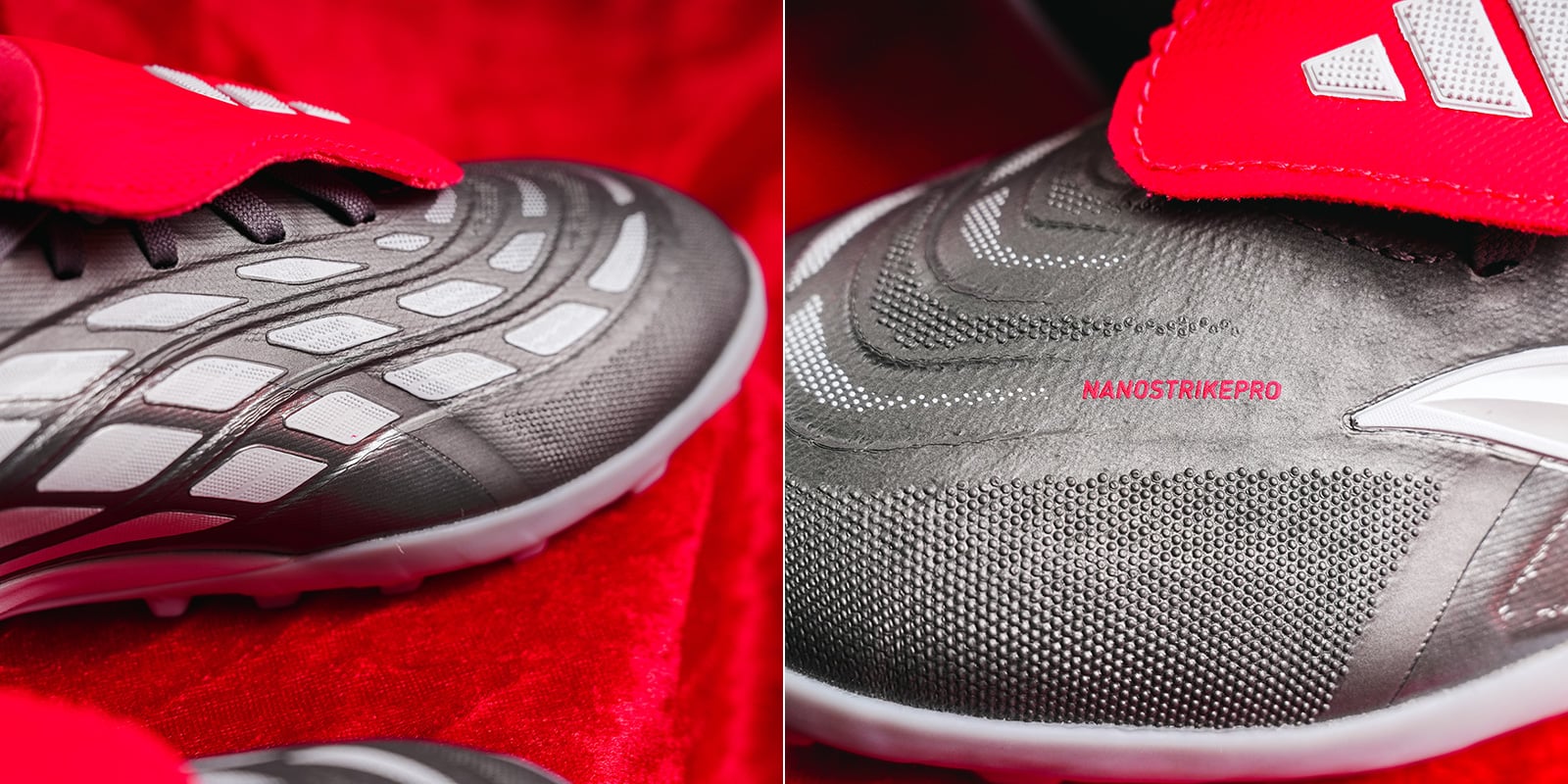 ADIDAS PREDATOR PRO LƯỠI GÀ LẬT TF - JR7864 - XÁM BẠC/ĐỎ