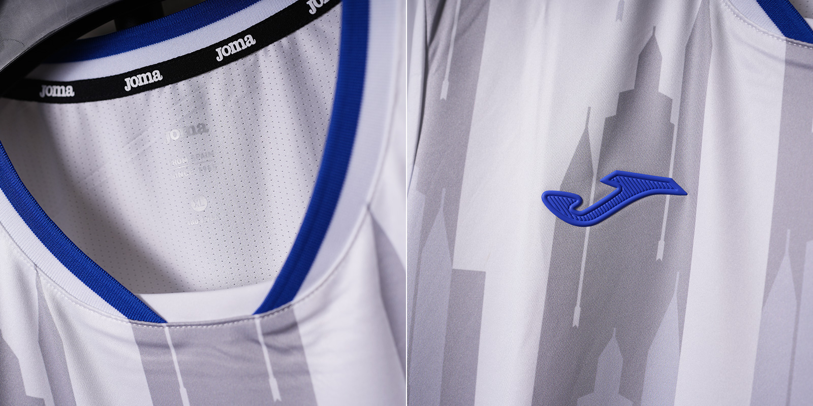 BỘ QUẦN ÁO BÓNG ĐÁ JOMA - 3145FPB106-A28 - TRẮNG/XÁM/XANH