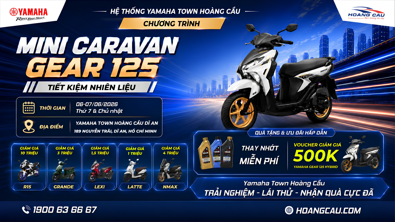 MINI CARAVAN YAMAHA GEAR 125 HYBRID tại YAMAHA TOWN HOÀNG CẦU DĨ AN