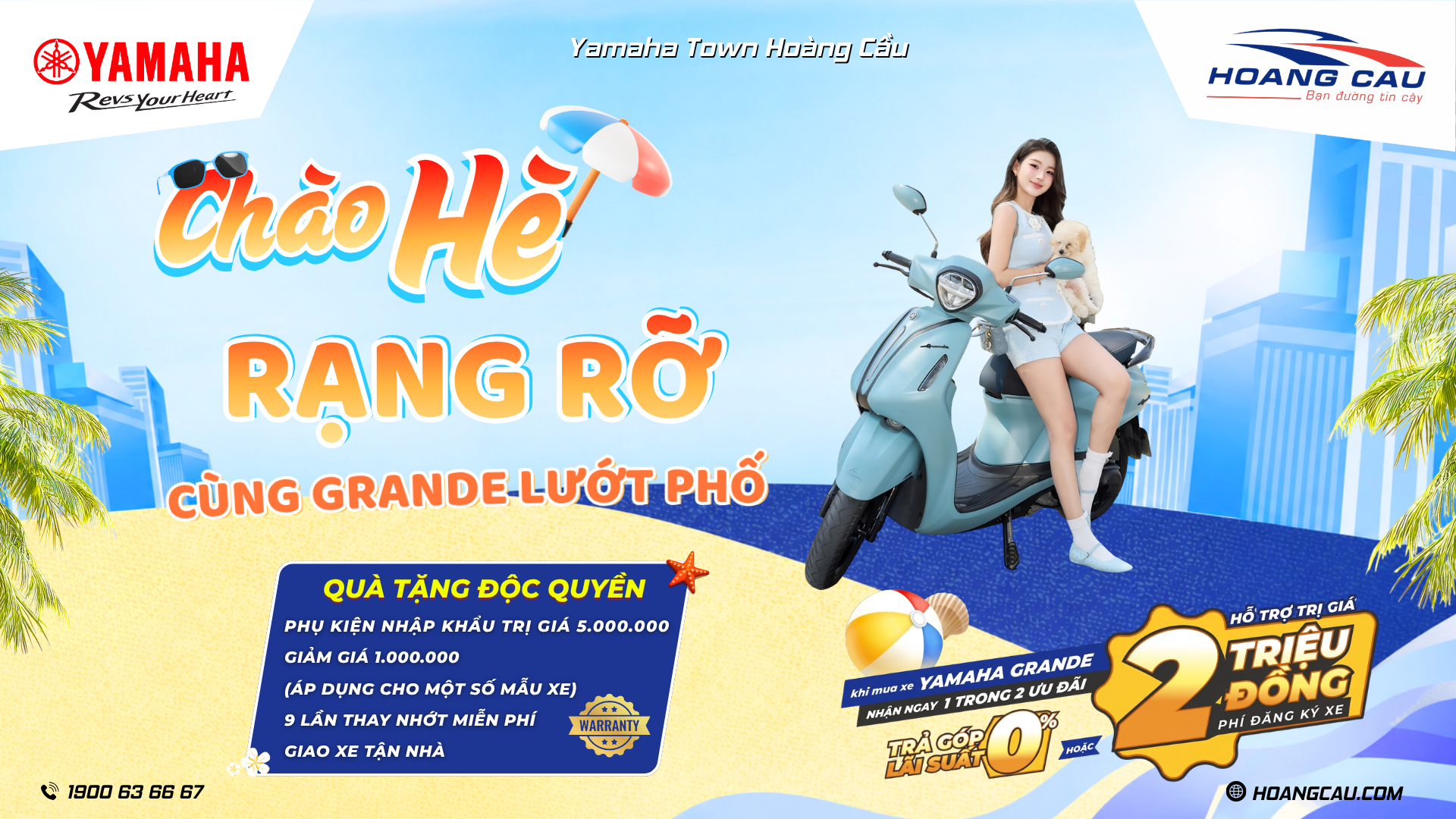 Yamaha Town Hoàng Cầu cùng Grande ưu đãi 2 triệu chào hè rạng rỡ