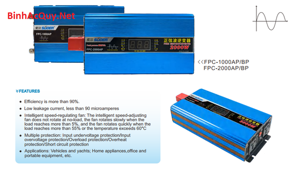 Chuyển nguồn Suoer chuẩn sin FPC-2000B