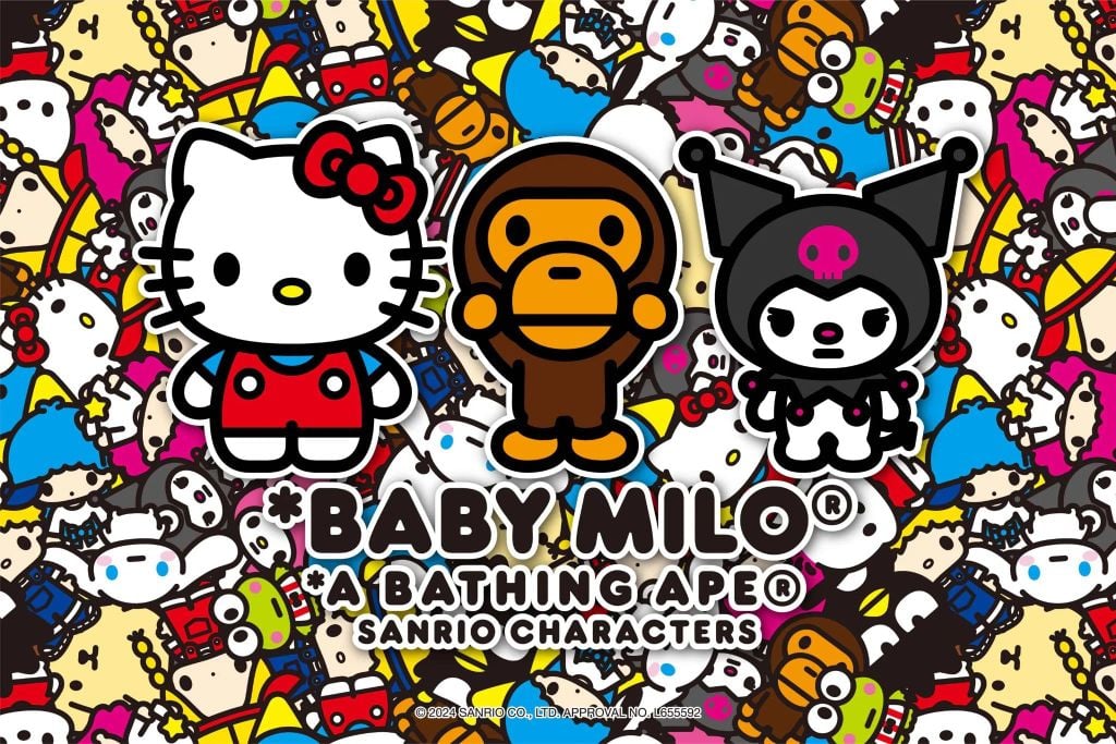 A Bathing Ape và Sanrio tái hợp trong bộ sưu tập SS26 với Kuromi và Hello Kitty