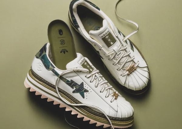 CLOT và BAPE kết hợp trong thiết kế Adidas Superstar mới