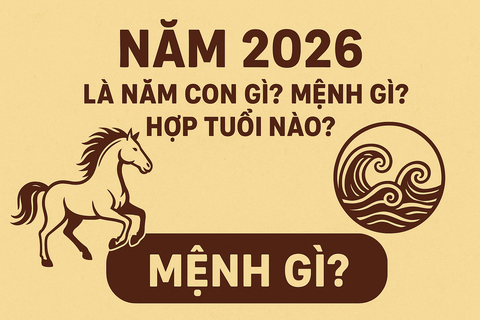 Năm 2026 là năm con gì? mệnh gì? Hợp tuổi nào?
