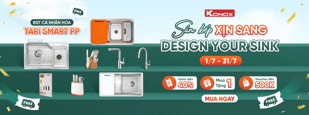 Sắm Chậu Vòi Konox Xin Sang Ưu Đãi Tháng 7