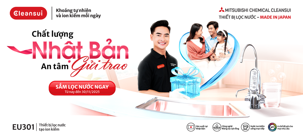 KM LỌC NƯỚC CLEANSUI THÁNG 12