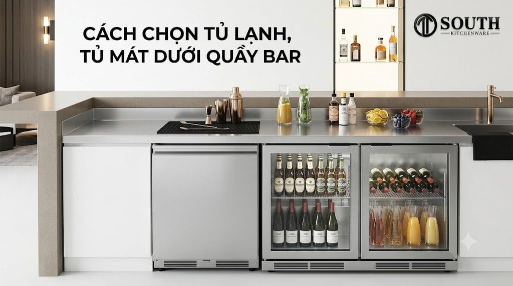 Cách chọn tủ lạnh, tủ mát dưới quầy bar phù hợp từng mô hình