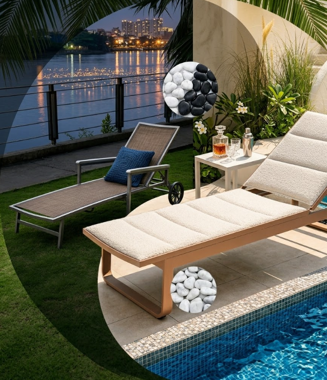 Giải Mã Cách Kê 2 Ghế Hồ Bơi Ngoài Trời Hợp Âm Dương