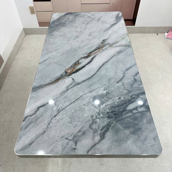 mặt đá viền inox