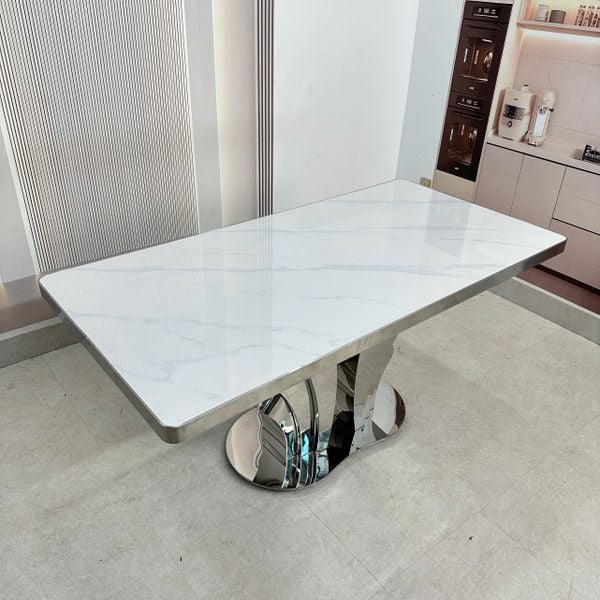 mặt đá viền inox