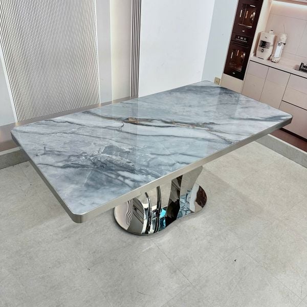 mặt đá viền inox