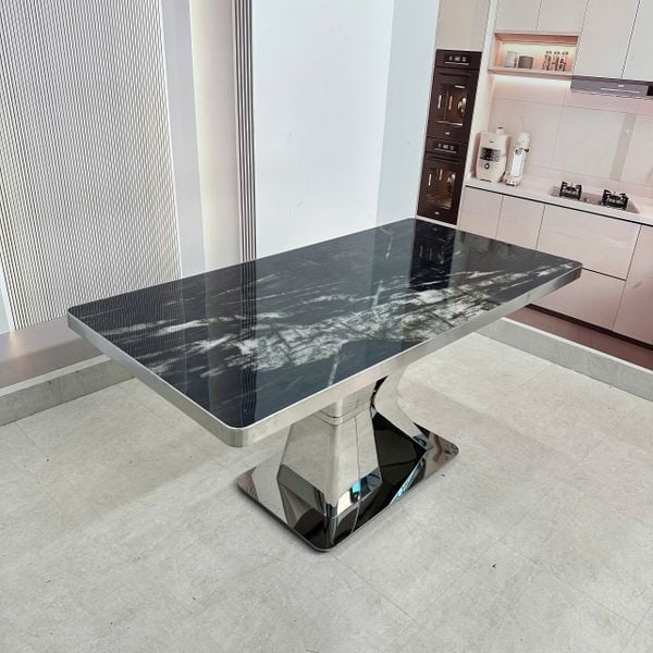 mặt đá viền inox