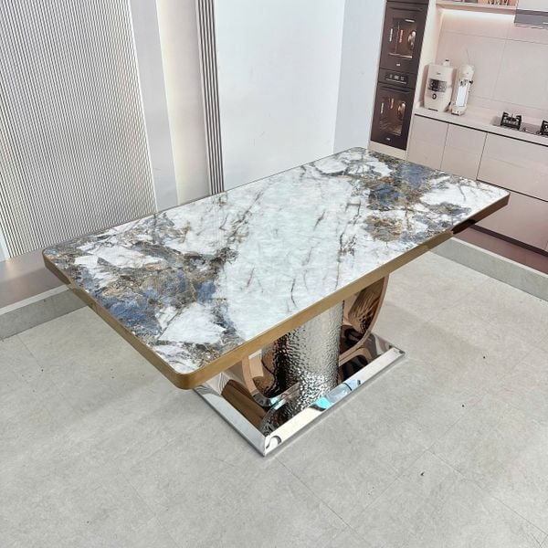 mặt đá viền inox