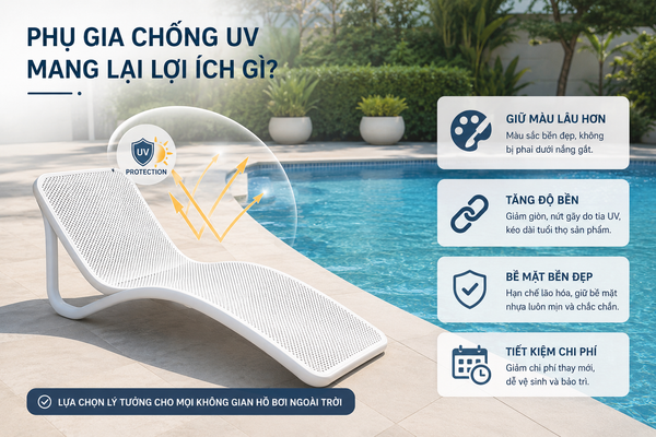 ghế hồ bơi nhựa đúc