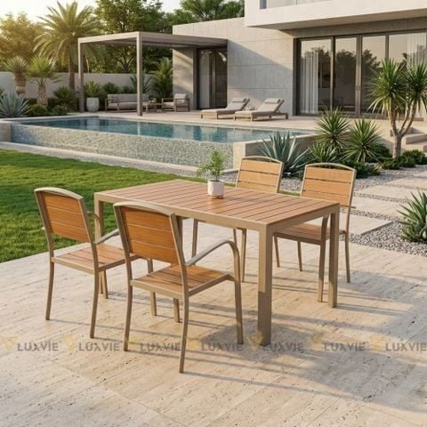 bàn polywood ngoài trời