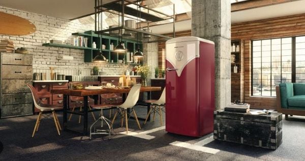 Tủ Lạnh Gorenje Retro OBRB153R thiết kế tân cổ điển, màu đỏ sang trọng và bắt mắt