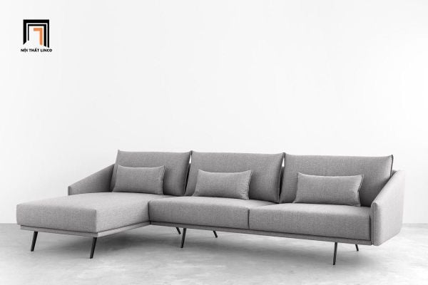 sofa, ghế sofa, sofa góc l vải nỉ xám, bộ ghế sofa góc 2m3 x 1m6, sofa góc căn hộ chung cư, sofa góc giá rẻ, sofa góc hiện đại