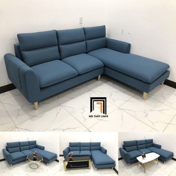 sofa, ghế sofa, sofa góc 2m2 x 1m6, sofa góc giá rẻ, sofa góc xanh dương, bộ ghế sofa phòng khách, sofa chữ l