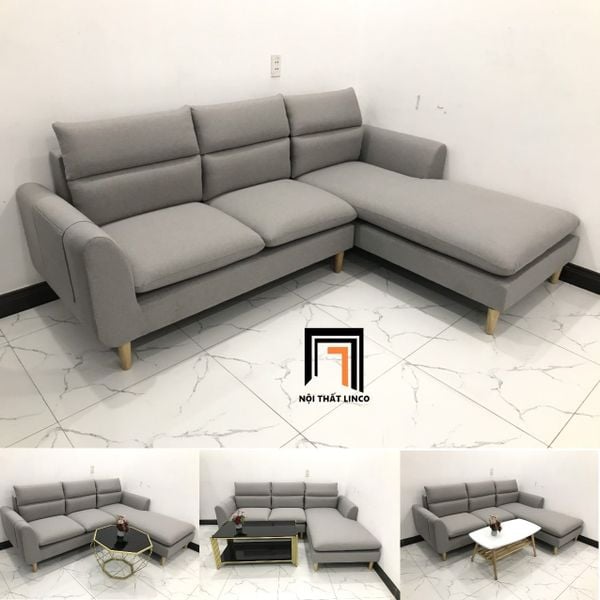 sofa, ghế sofa, bộ ghế sofa góc l, sofa góc 2m2 x 1m6, sofa góc xám trắng, sofa góc chung cư, sofa góc hiện đại