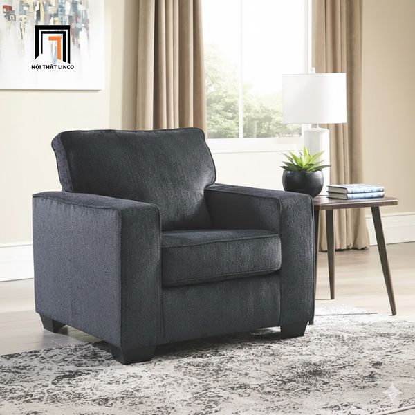 sofa, ghế sofa, sofa đơn xám đen vải nỉ mềm, sofa đơn phòng khách gia đình, sofa đơn giá rẻ