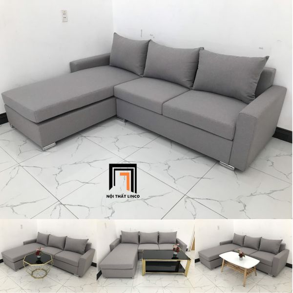 sofa, ghế sofa, sofa góc 2m2 x 1m6, sofa góc xám trắng, bộ ghế sofa, sofa giá rẻ, set ghế sofa hiện đại