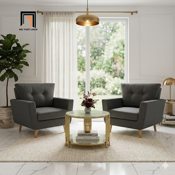 sofa, ghế sofa, sofa đơn xám lông chuột, sofa đơn giá rẻ, sofa đơn cho văn phòng làm việc